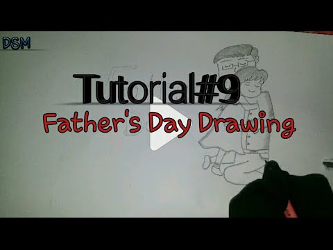 Father's Day Drawing-for beginners-for kids-draw and sketch with mona