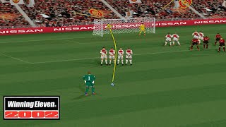 Top 10 Free Kick Goals By Goalkeepers | Winning Eleven PS1
