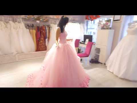 baby pink gown for engagement