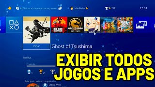 COMO EXIBIR TODOS JOGOS E APPS NA TELA INICIAL DO PS4! - 2021 screenshot 3