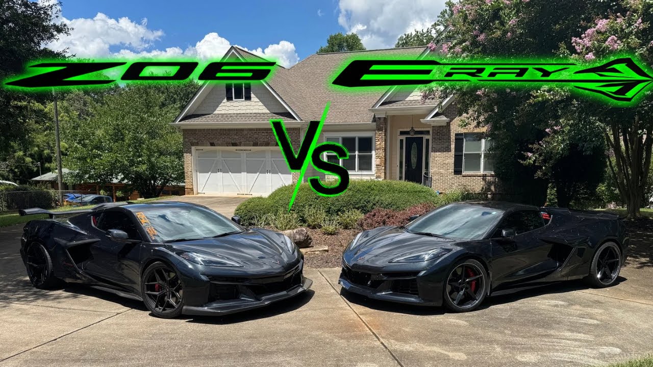 C8 Z06 Corvette vs C8 Eray Corvette