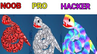 Snake Clash.io Growing Max - Noob Vs Pro Vs Hacker Gameplay