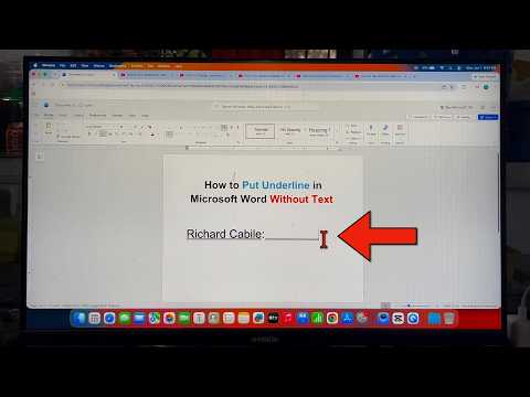 How to Put Underline in Microsoft Word without Text