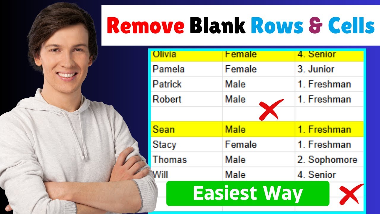 How to Remove Blank Rows In Google Sheet | From Middle and Bottom - YouTube
