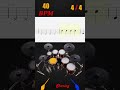 Coordination 1 – Bass and Snare & Hi-hat Foot and Snare - 40BPM (Exercise - 1)