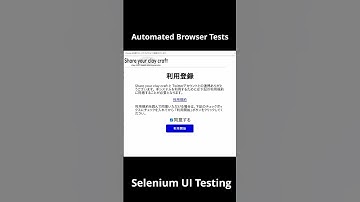 Selenium UI Testing Video | Automated Browser Tests