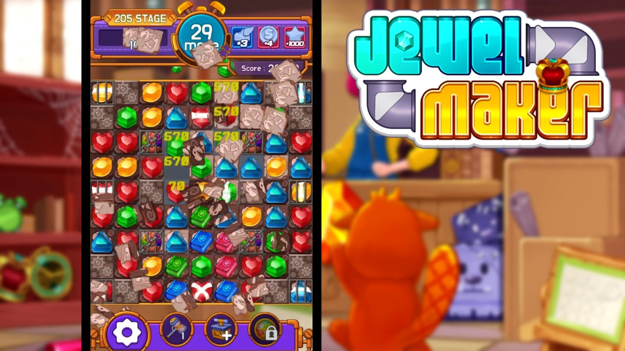 Jewel Maker free Match 3 Puzzle (쥬얼 메이커) YouTube