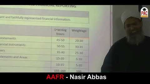 Lecture 01 - CFAP 01 AAFR - Introduction By Sir Nasir Abbas  -  PAC Winter 2023 attempt