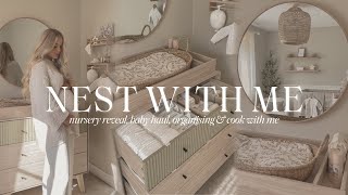 NEST WITH ME | nursery reveal, draw organising, packing babys hospital bags \& newborn essentials