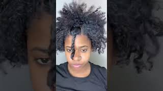 Half Up, Half Down Claw Clip Hairstyle On short Natural Hair