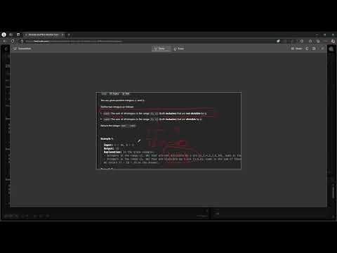 #LeetCode 2894 | Divisible and Non-divisible Sums Difference #Java