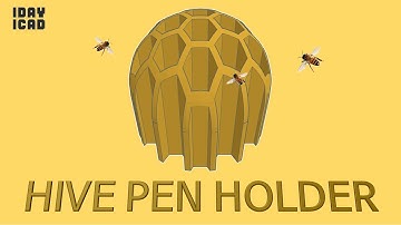 [1DAY_1CAD] HIVE PEN HOLDER (Tinkercad : Know-how / Style / Education) [STL Download]