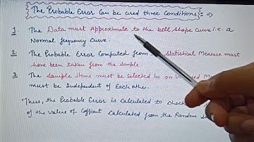 Probable Error of Coefficient of Correlation:- Statistics