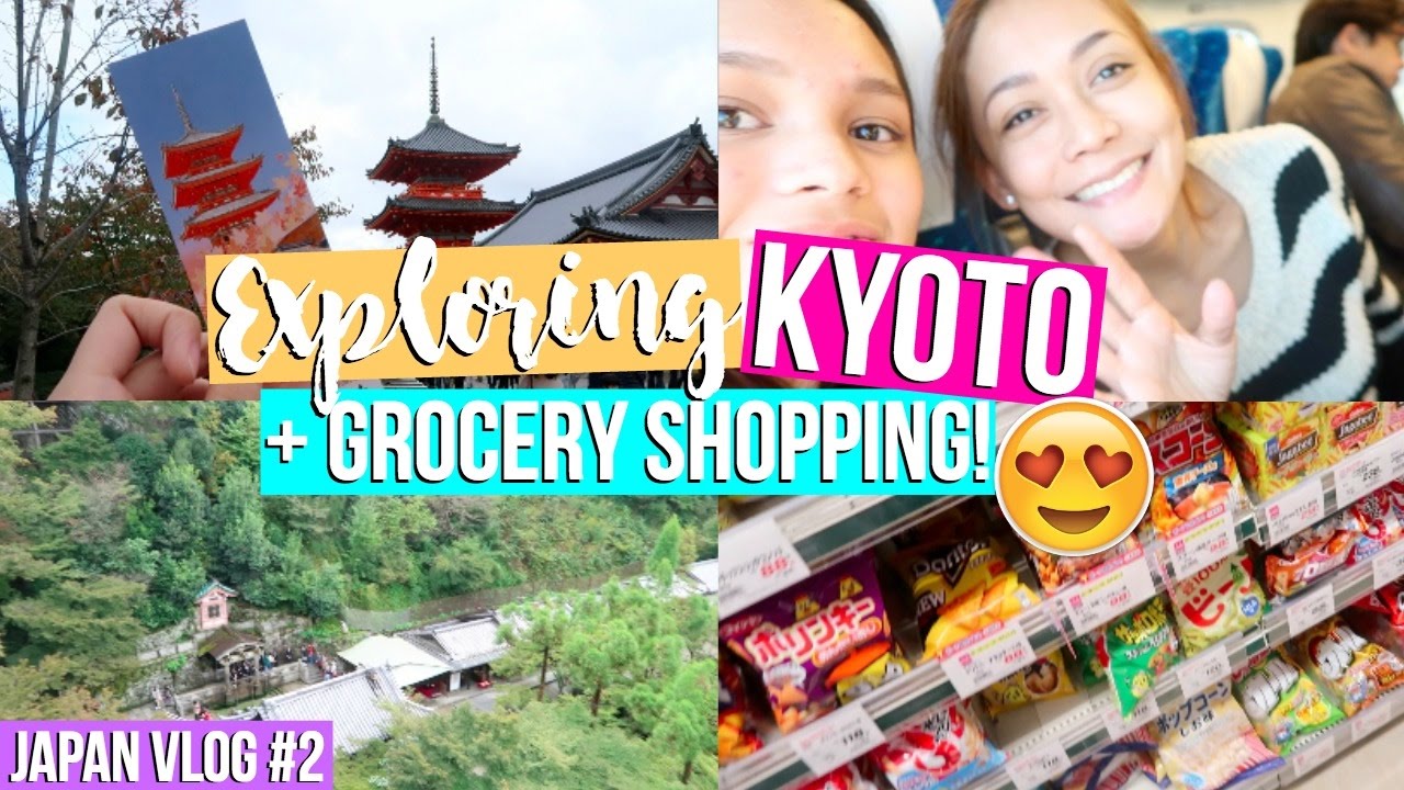 VLOG Exploring Temples in KYOTO + Grocery Shopping! Japan (Day 2