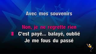 Video thumbnail of "Non Je Ne Regrette Rien - Edith Piaf (KARAOKE)"