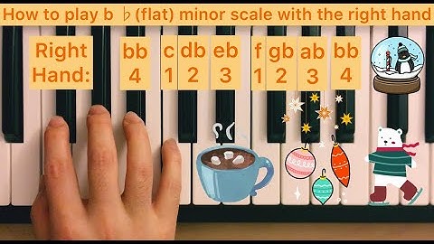 Piano Lesson 79: How to play b♭ (flat) / a# (sharp) minor scale with right hand (15 times) tutorial