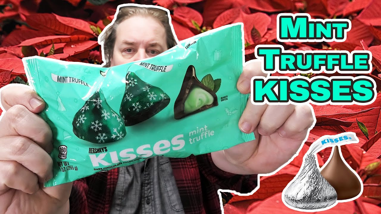 Decadent Delights Dark Chocolate Mint Truffle Hershey Kisses Unwrapped