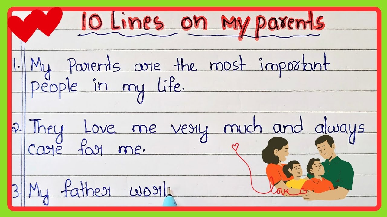 10 lines Essay On My Parents In English |Essay writing | My Parents short and Easy Essay 