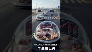 "Welcome to the Future: Tesla's Full Sef Iindulgence Experience 🚀 #short #viral #tesla #funny