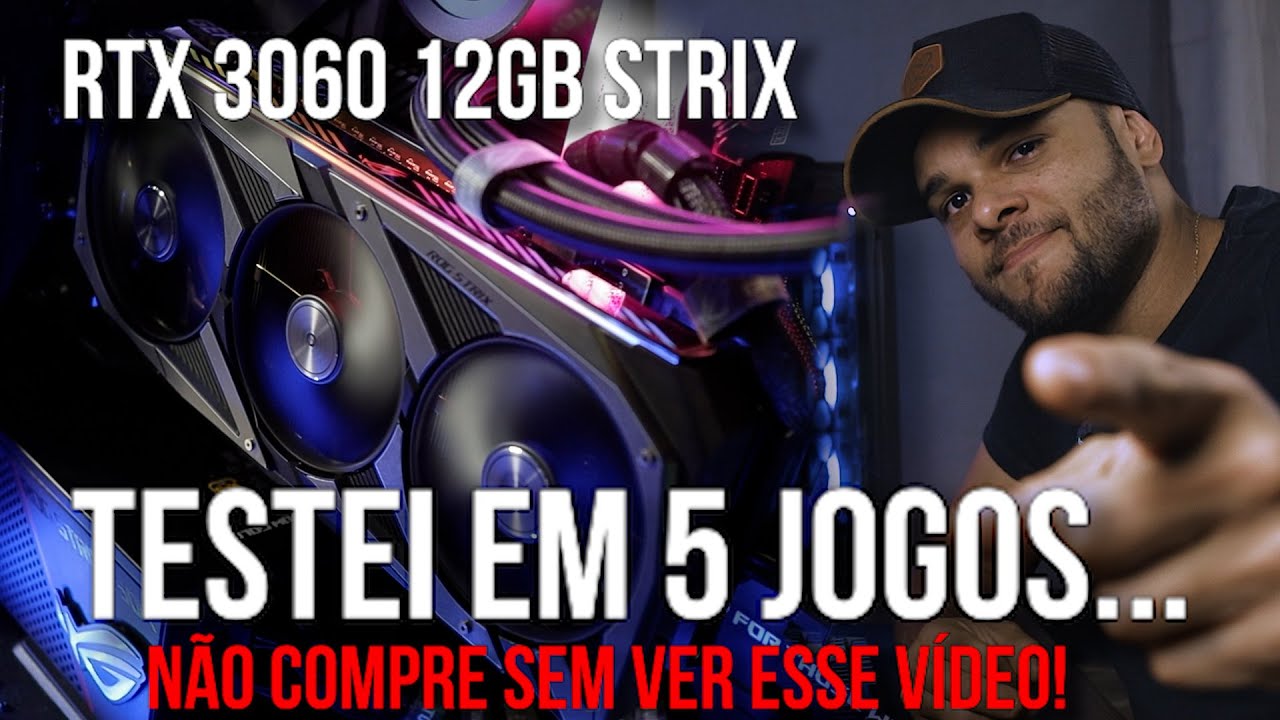 RTX 3060 V2 OC 12GB GDDR6 ROG STRIX RTX3060 O12G V2 GAMING | TESTE EM 5 JOGOS EM 2K olha no que deu!