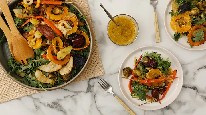 Roasted-Vegetabl...  Salad with Garlic Dressing - ...