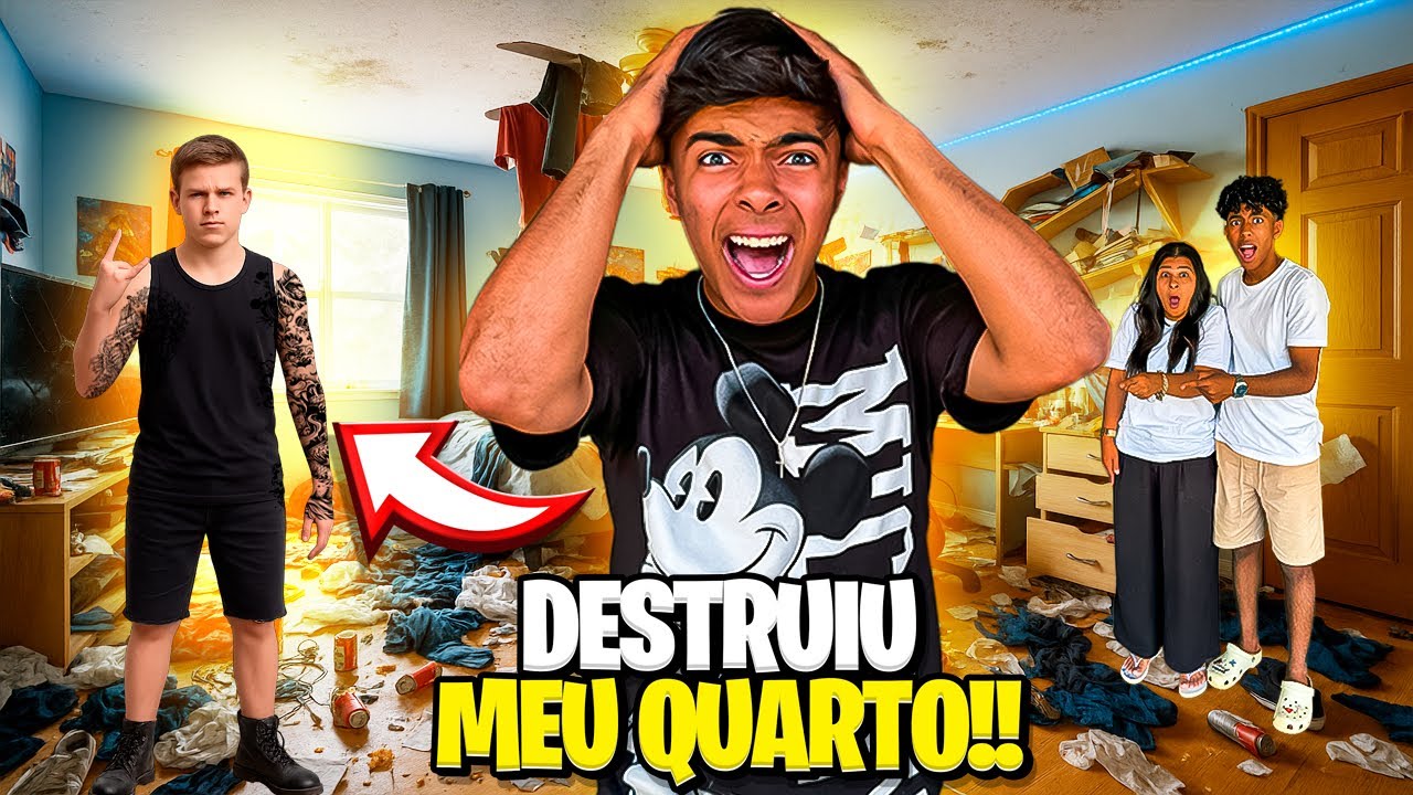O VALENTÃO DESTRUIU O QUARTO DO ESTEVÃO!! *￼invadiu o rancho