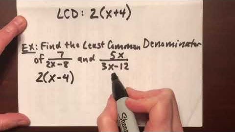 Finding the LCD of rational expressions with linear denominators: Common factors