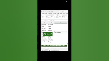Flash Fill - Combine two columns.     #exceltips #exceltricks