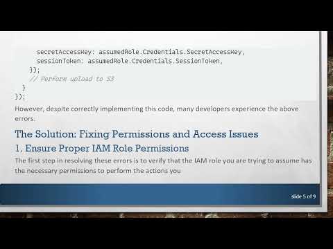Resolving InvalidClientTokenId Errors When Uploading to S3 with STS Credentials