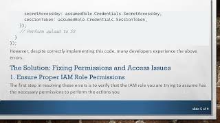 Resolving InvalidClientTokenId Errors When Uploading to S3 with STS Credentials Details