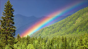 Rainbow relaxing music and gentle rain sounds to relieve stress, dissolve negative thoughts