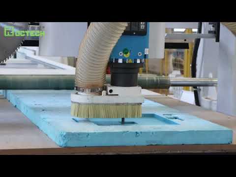 Industrial CNC Wood Router 4 Axis with Aggregate Head Saw Blade and Auto Feeding System