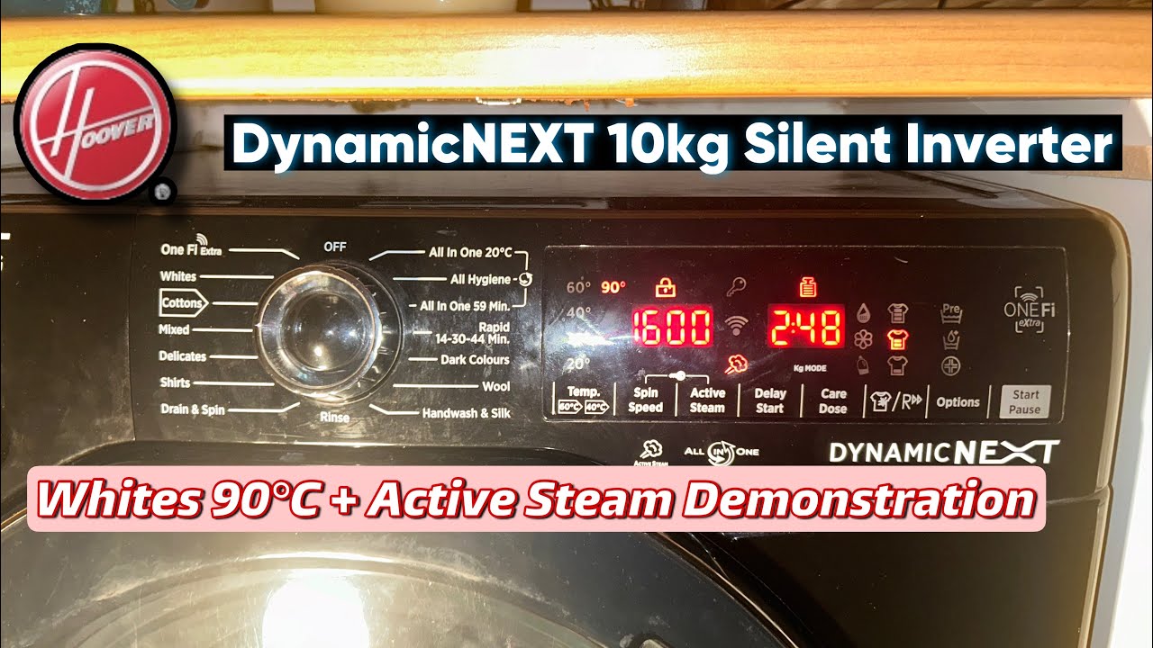Hoover DynamicNEXT DWOAD610AHF7B-80 - Whites 90ºC + Active Steam Demo