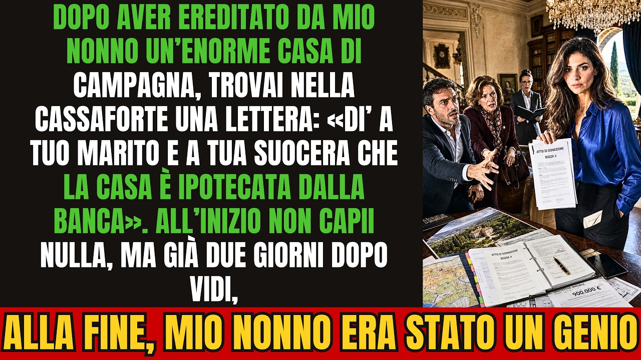 Quel pomeriggio, mentre sistemavo gli ultimi documenti nella villa di mio nonno, ho trovato una busta con la sua scrittura: “Per Anna, da aprire quando sei sola”. Dentro, una sola direttiva:...