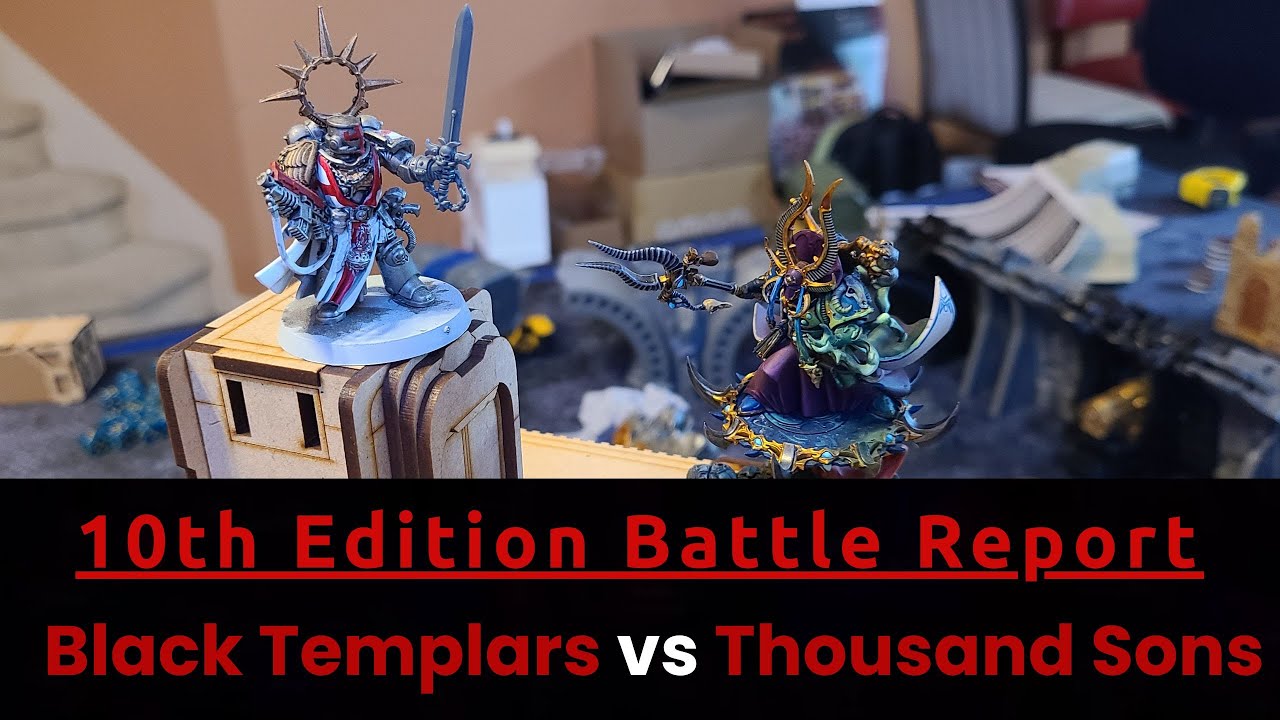 Black Templars vs Thousand Sons 1000 points Battle Report - YouTube