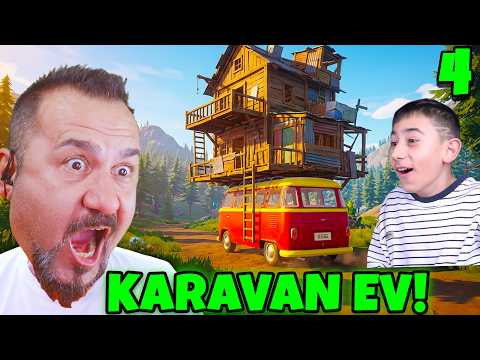 BUILDING A HOUSE ON TOP OF OUR CAMPER WITH EGEMEN KAAN! | PLAYING OUTBOUND CAMPER SIMULATOR