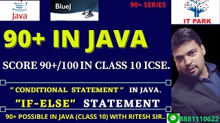Java class 10 icse board.if else statement program in Java.Basic program..