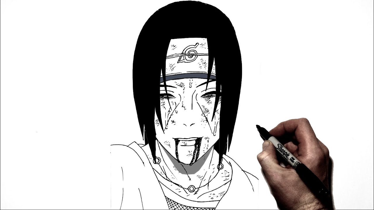 How To Draw Itachi The Last Time Step By Step Naruto Youtube