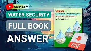 Std 9th | Water Security | Full Book | Answer | All Activities | Solution Buddy