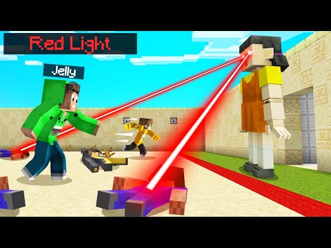 Playing SQUID GAME In MINECRAFT! (Red Light, Green Light)