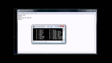 Batch Tutorial 2 - editing a program and the color command