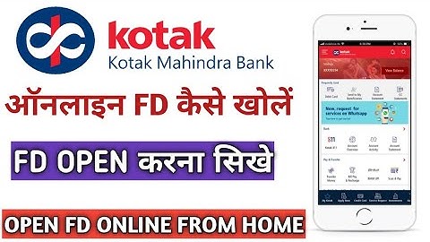 How to open FD in Kotak Mahindra Bank online||Kotak Mahindra bank me FD Kaise open kare|Full details