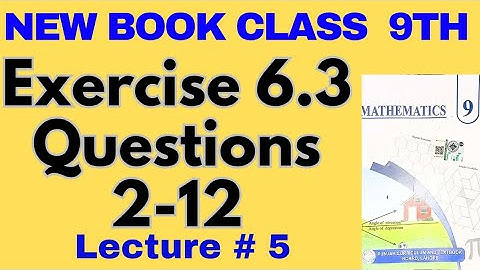 Class 9 Maths | New book | Chapter 6 Trigonometry | Exercise 6.3 Q2 to Q12 Full Solutions