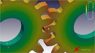 Non-Linear Static Analysis - Gears in Contact