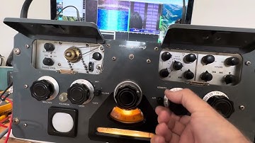 Central electronics 100V transmitter sending calibrate carrier on 80 m 3.5 MHz