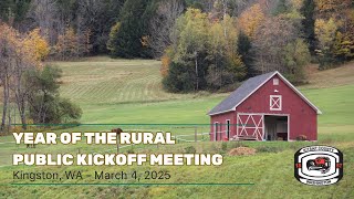 Year Of The Rural - Public Project Kickoff
