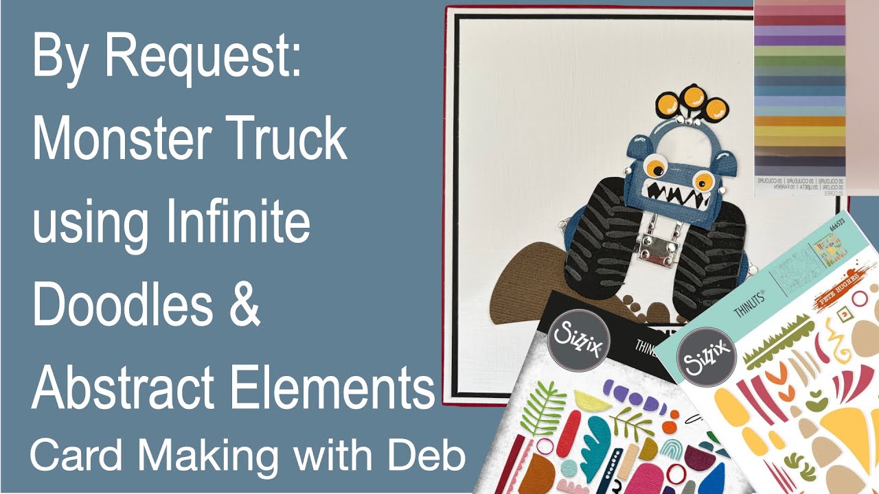 Sizzix Infinite Doodles & Abstract Elements: Создание монстра из геометрических фигур, изготовлен...