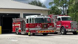 Palm Beach County Fire Rescue Engine 14 Responding Non Emergent To A Fire Alarm