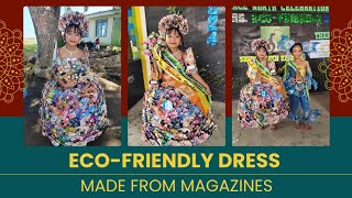 Eco-Friendly Dress Made Of Magazines And Brochures Homemade Crafts Help Save Mother Earth