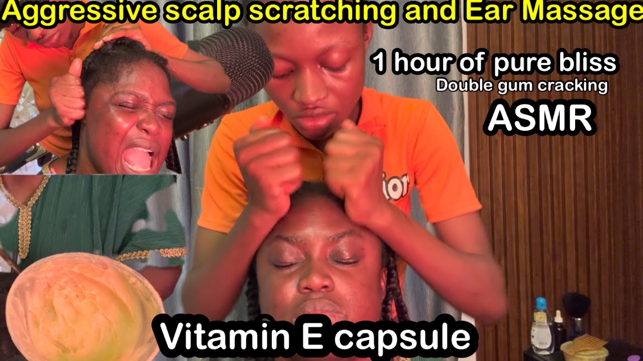 ASMR✨Cousin Aggressively Got the itchy spot on my braids, with cornrows take down and head massage